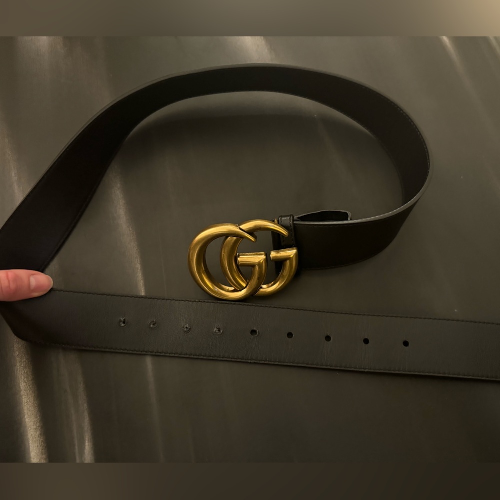 Gucci Black and Gold Women's Belt - Picture 2 of 4